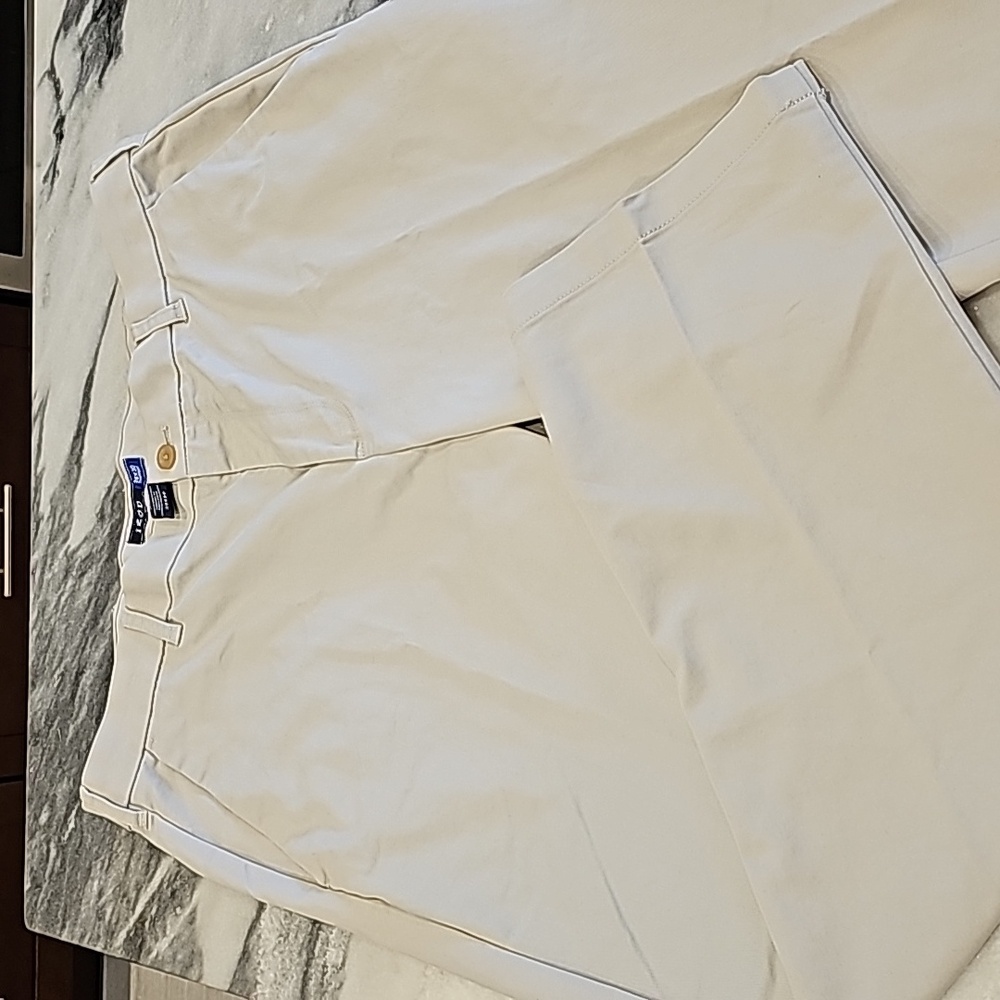 Izod 38x30 Sand Chinos With Pockets Casual Comfort Coastal Beach Fun - Picture 3 of 7